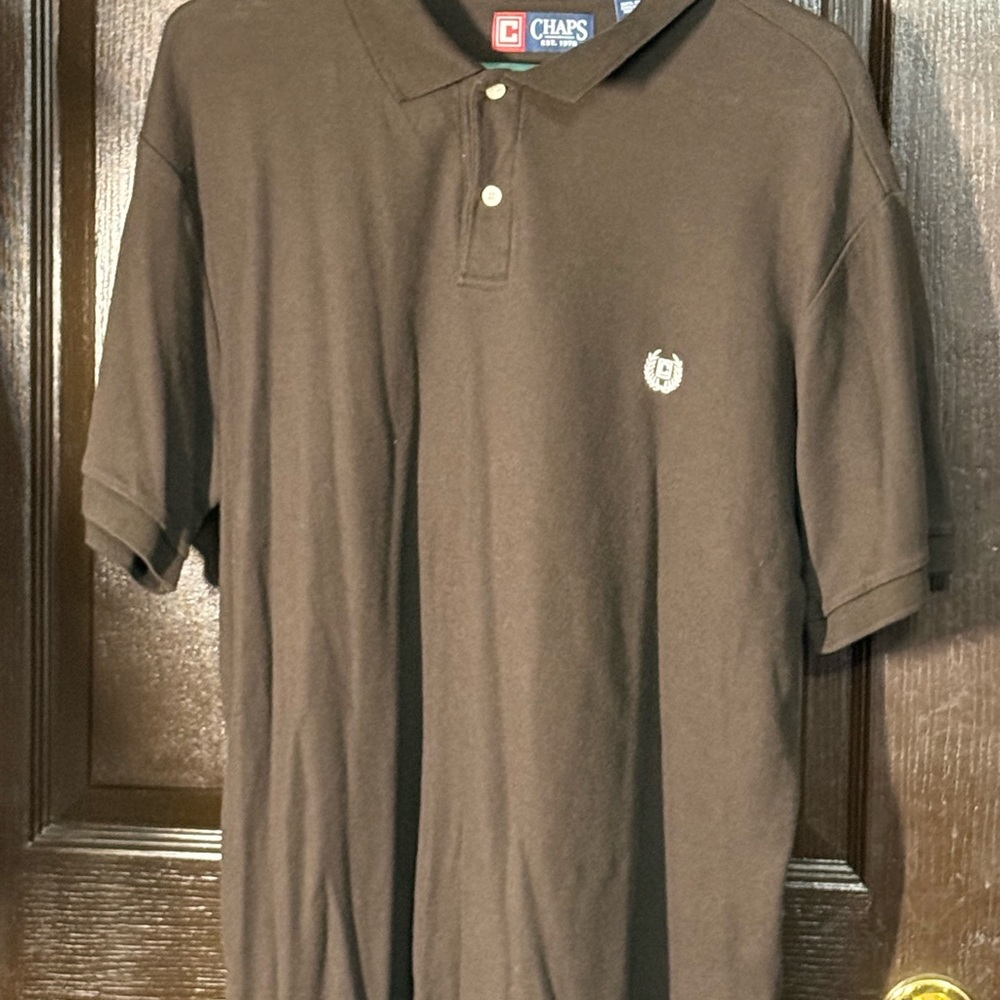 Chaps Men’s Brown Polo with Embroidered Crest